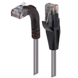 6类直角型RJ45以太网跳线，直通/直角上出线，灰，1英尺（0.3米）的图片