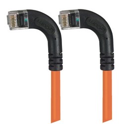 6类直角型RJ45以太网跳线，直角左出线/直角左出线，橙，3英尺（0.9米）的图片